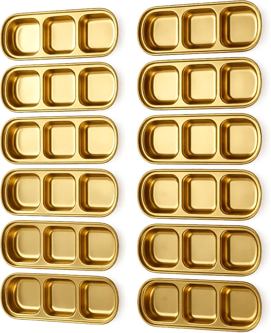 Pack of 12 Stainless Steel Serving Dish for Chutney Pickle Snacks Dry Fruits Dinner Set-image-8