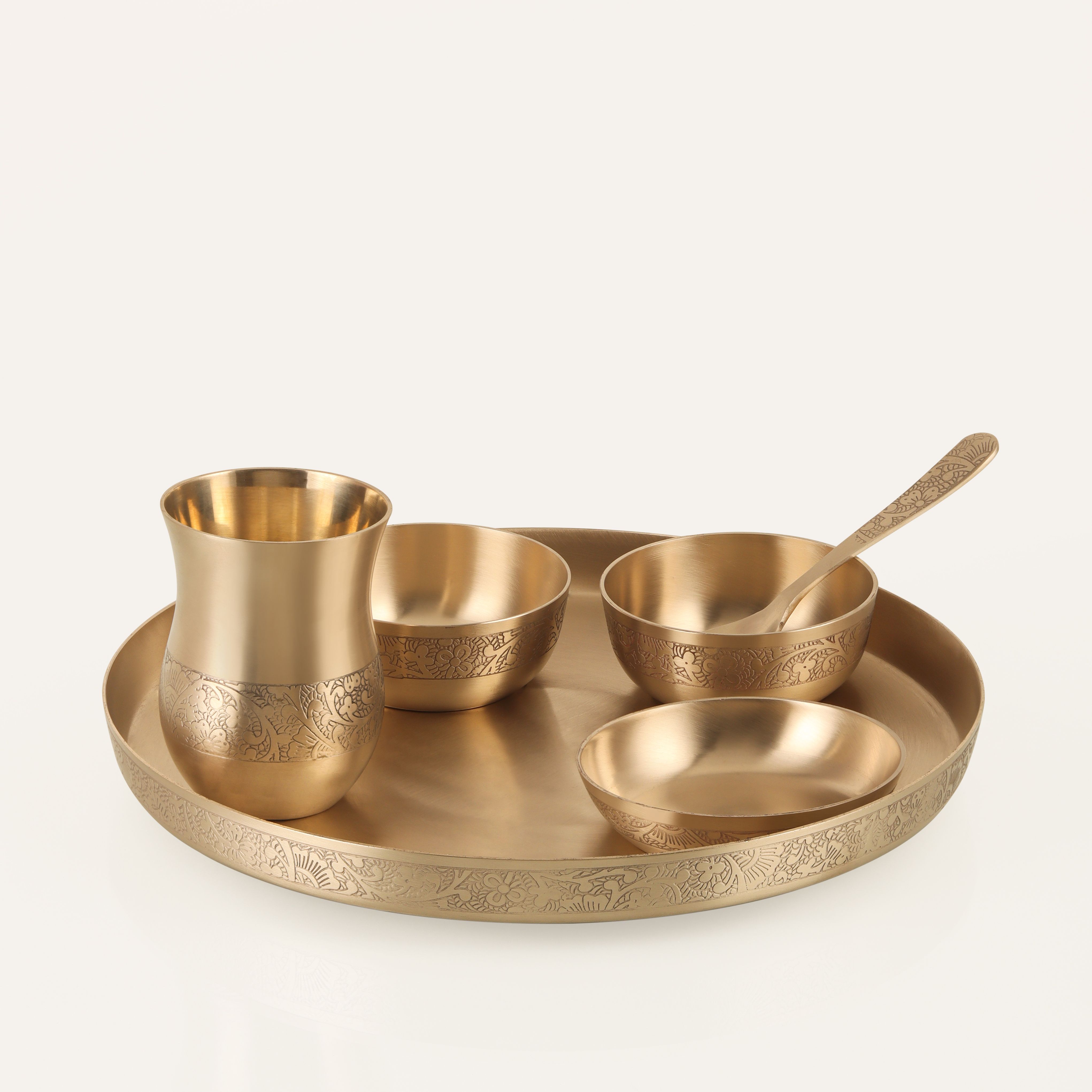Pack of 6 Bronze eaching matt polish Dinner Set-image-8