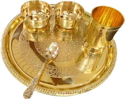 Pack of 5 Brass Dinner Set-image-8
