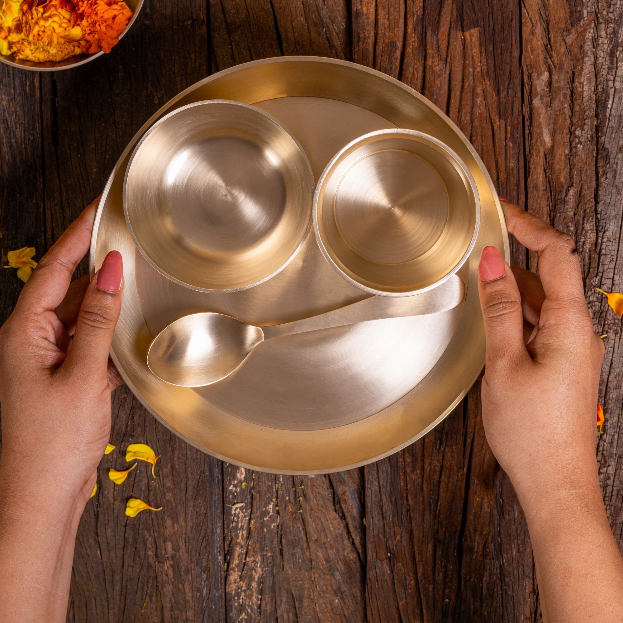 Pack of 4 Bronze Dinner Set-image-35