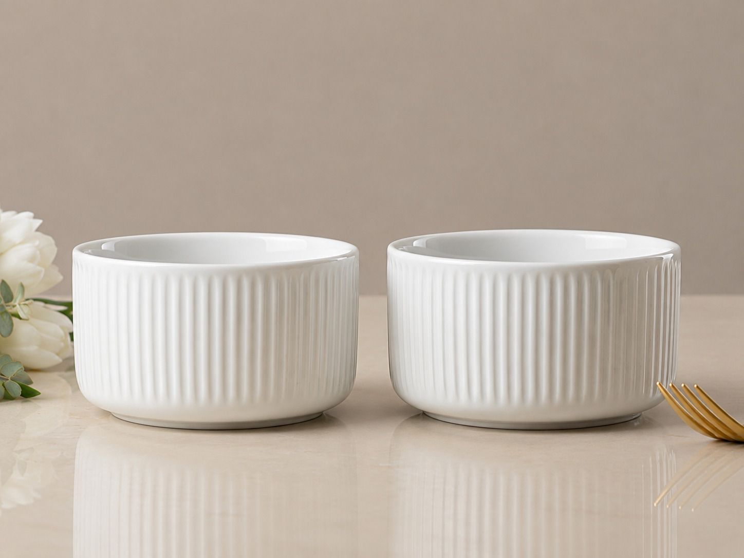 bodhi house Pack of 2 Porcelain White Dinner Set-picture-38