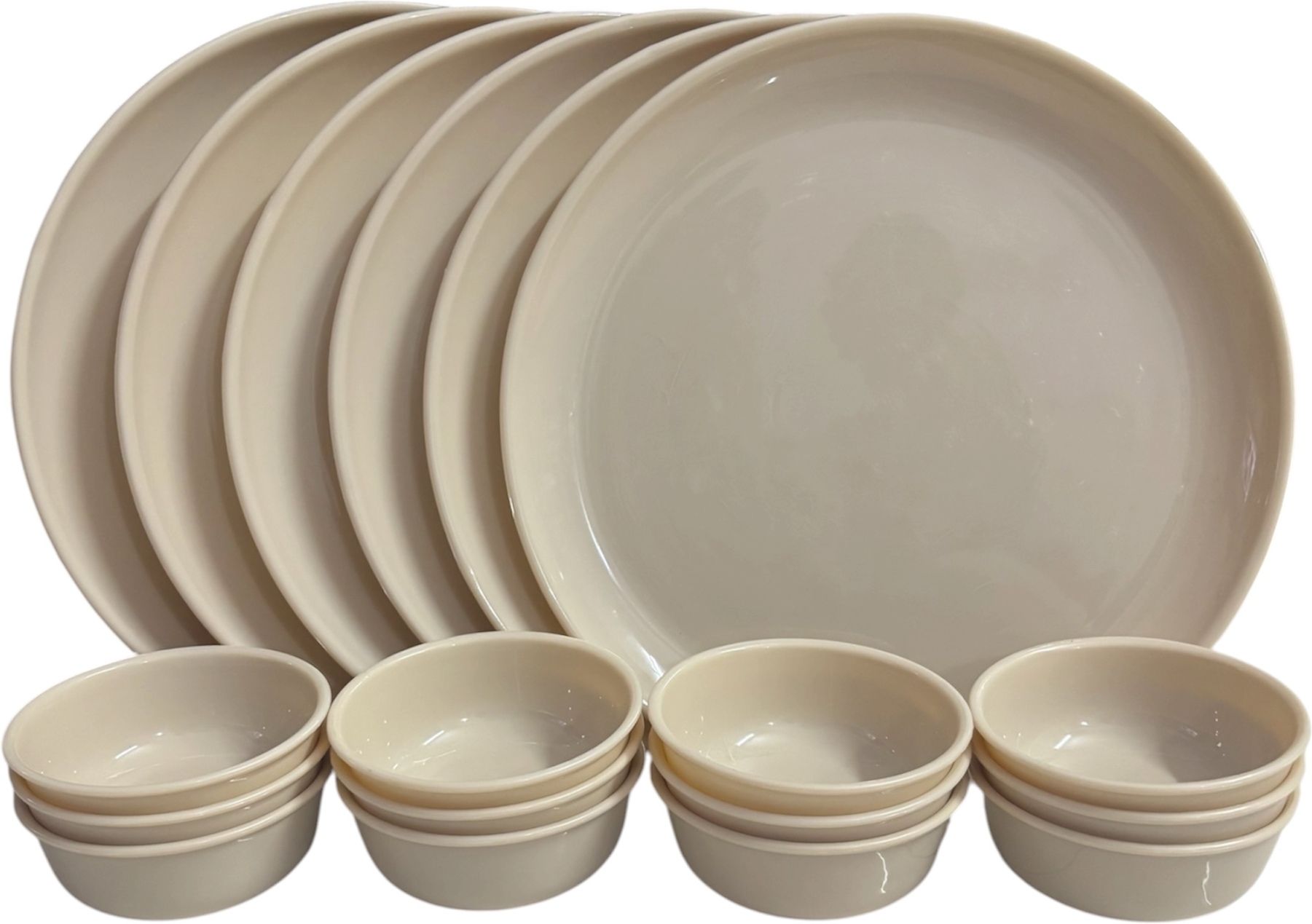 cosmos Pack of 18 PP (Polypropylene) Unbreakable Plastic Dinner Set | Food Grade Material | Dishwasher & BPA Free Dinner Set-picture-13