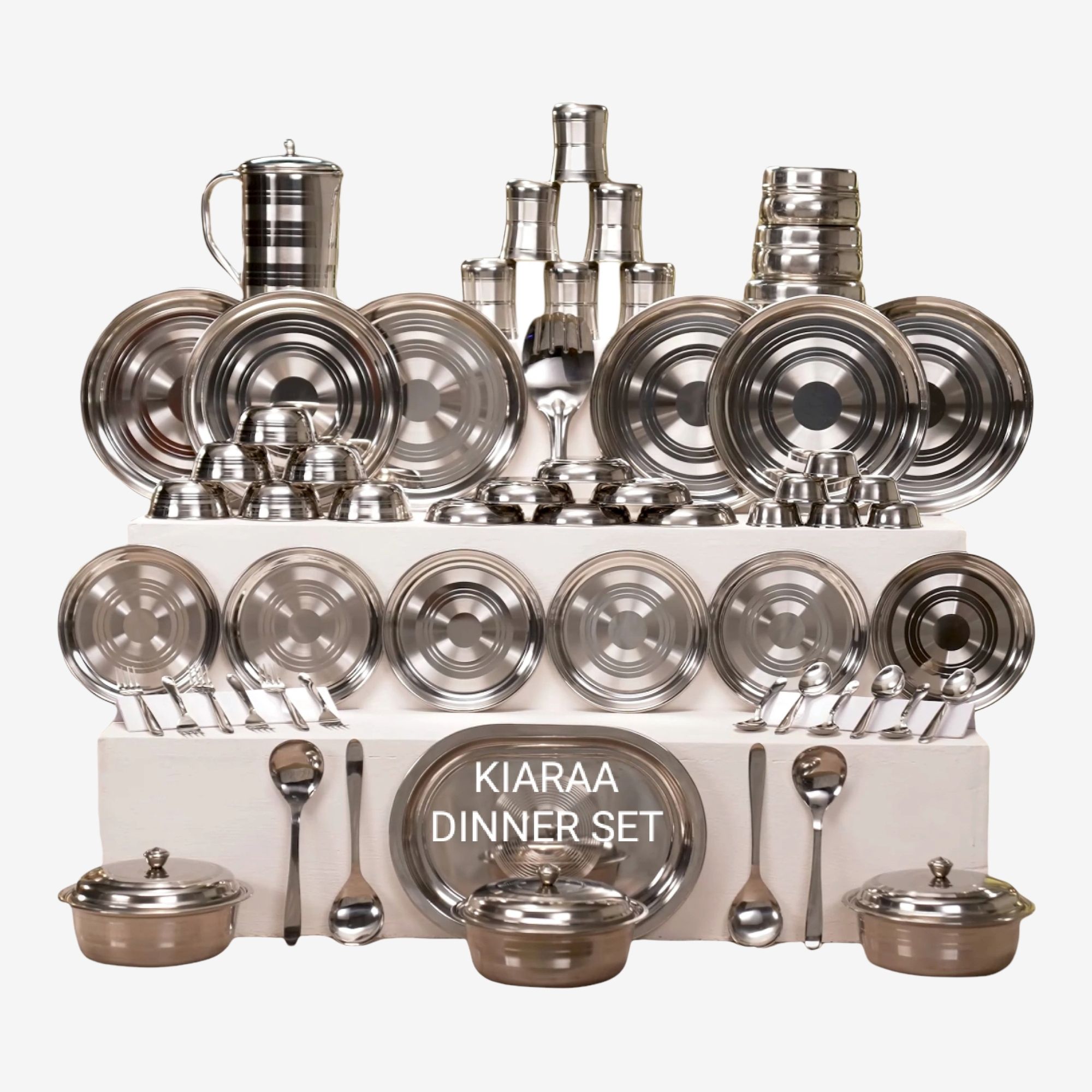 Pack of 61 Stainless Steel KIARAA Dinner Set-picture-25