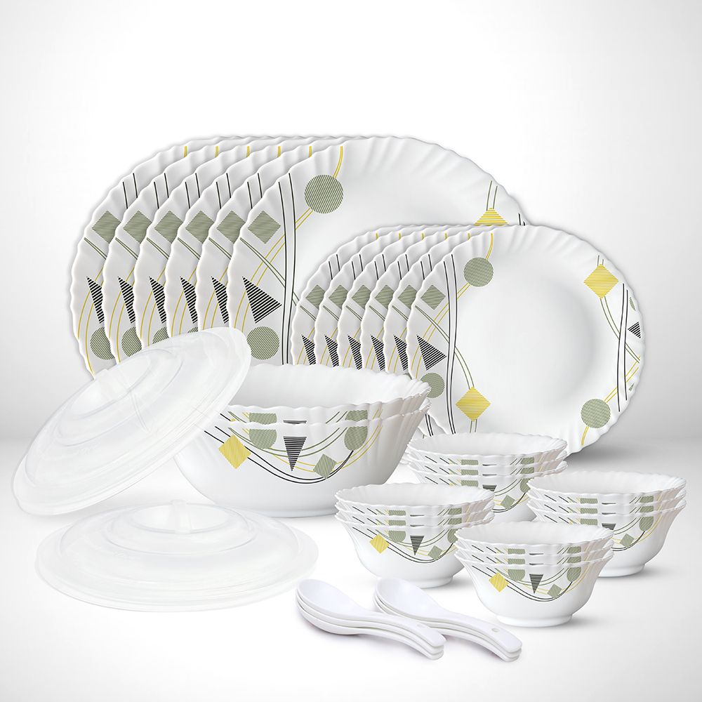 Pack of 34 Opalware Dinner Set-image-17