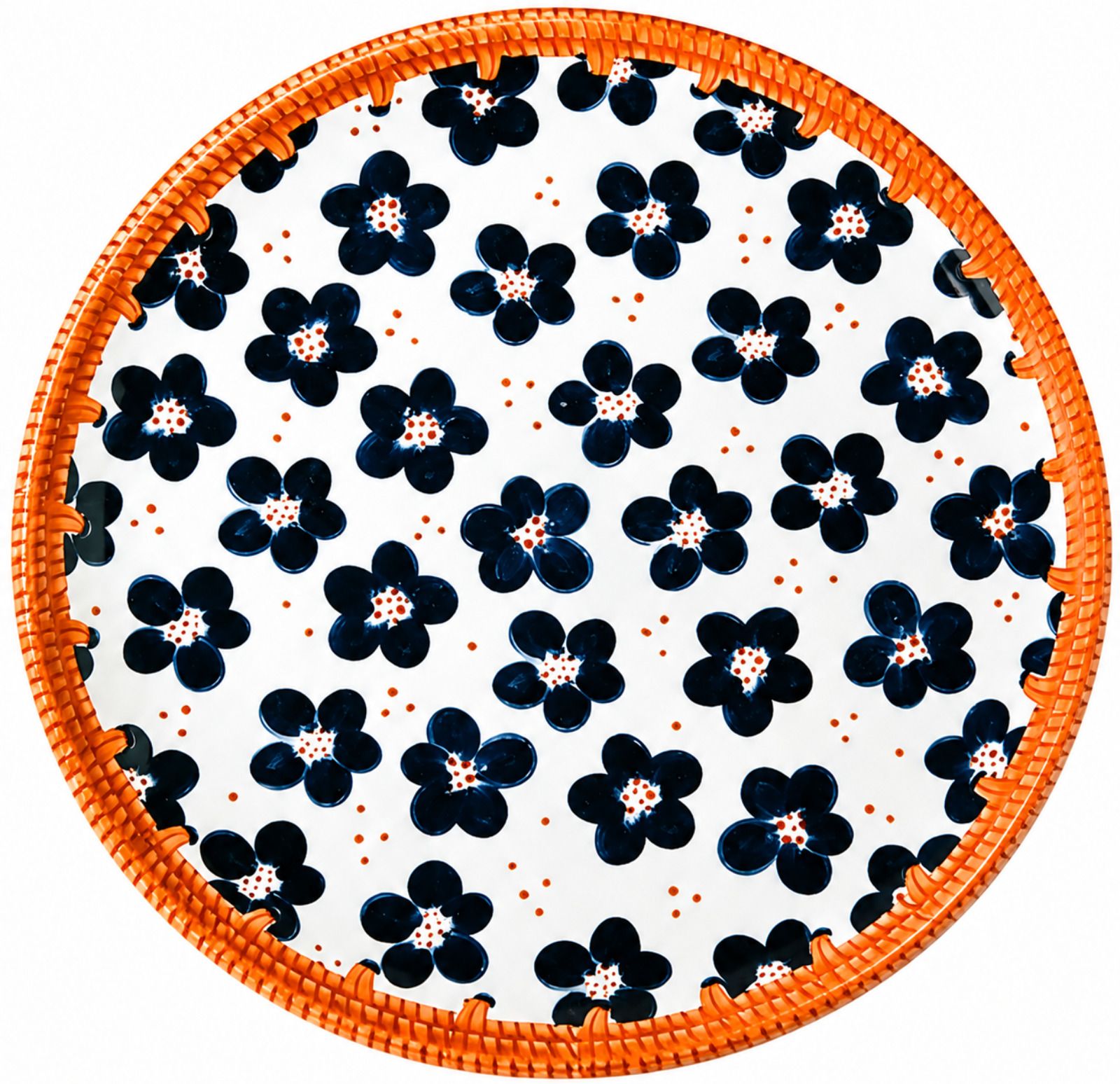 Ceramic 8-Inch Dinner Plates | Flower Pattern | Lead-Free Microwave Dinner Set-image-19