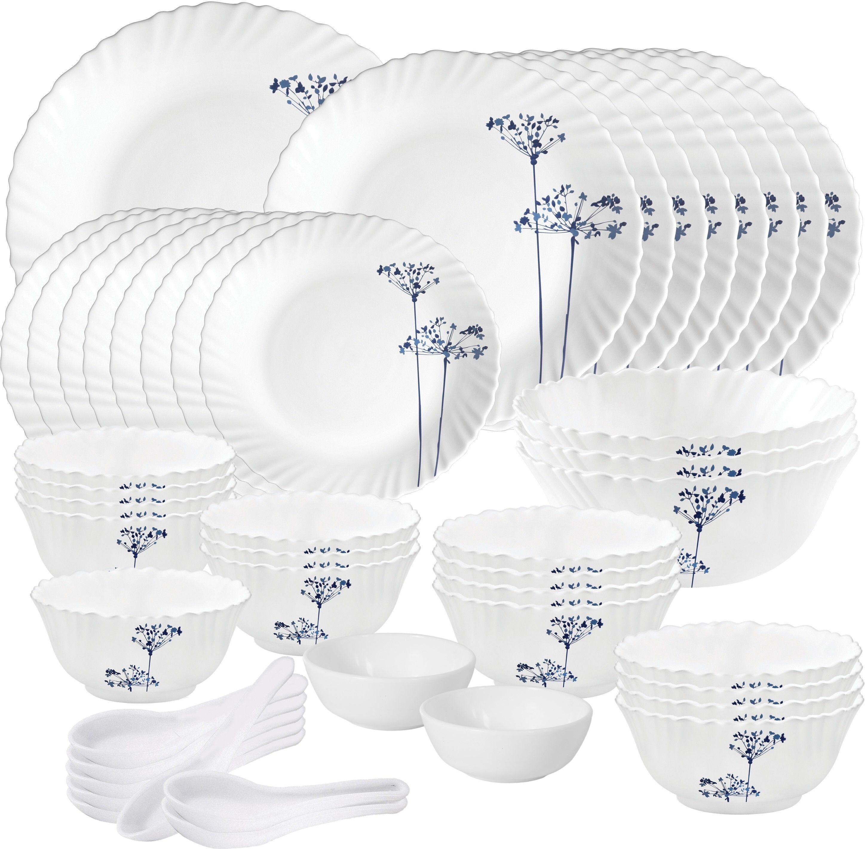 laopala Pack of 46 Opalware Novo Aqua Spray 46 Pcs Dinner Set-picture-20