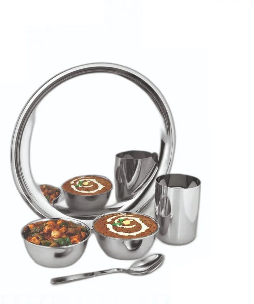 bartanstar Pack of 5 Stainless Steel Steel 5 Pieces Mini Eating, Dinner Set Dinner Set-picture-26