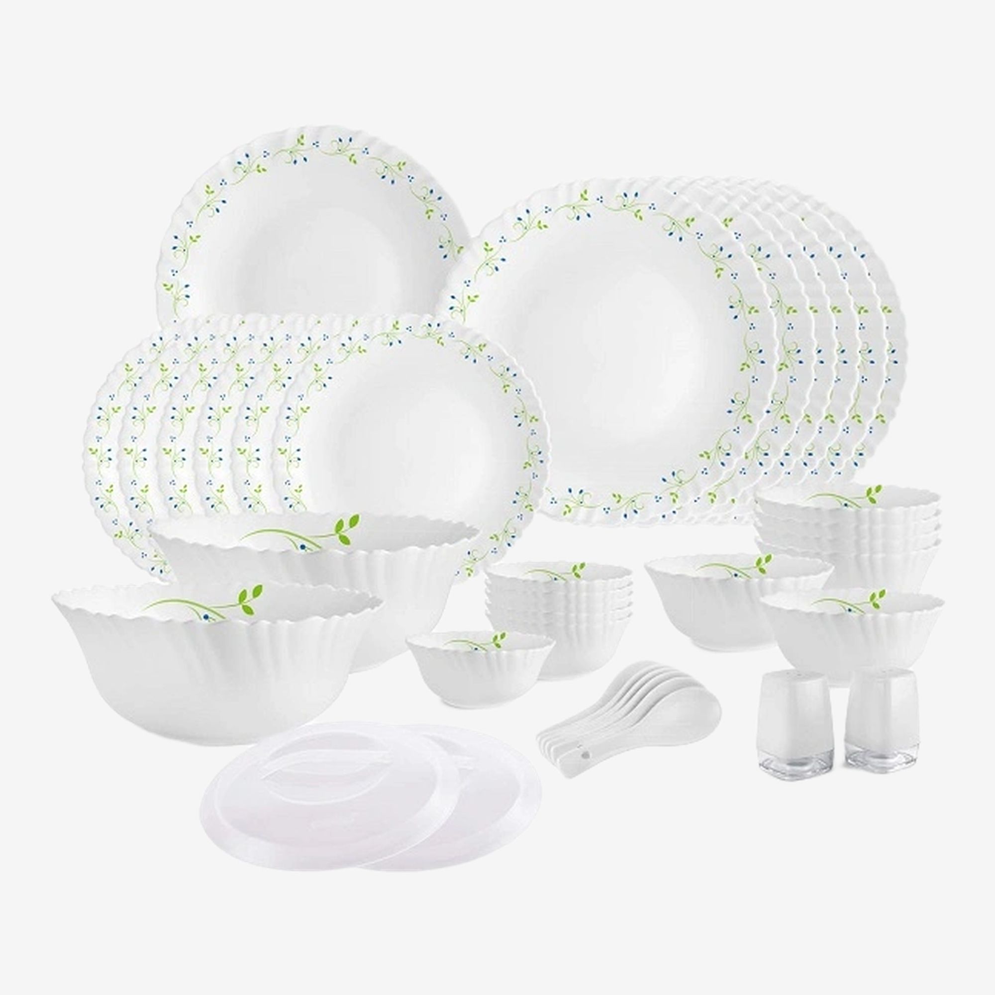 Pack of 37 Opalware Dazzle Tropical Lagoon-37 Dinner Set