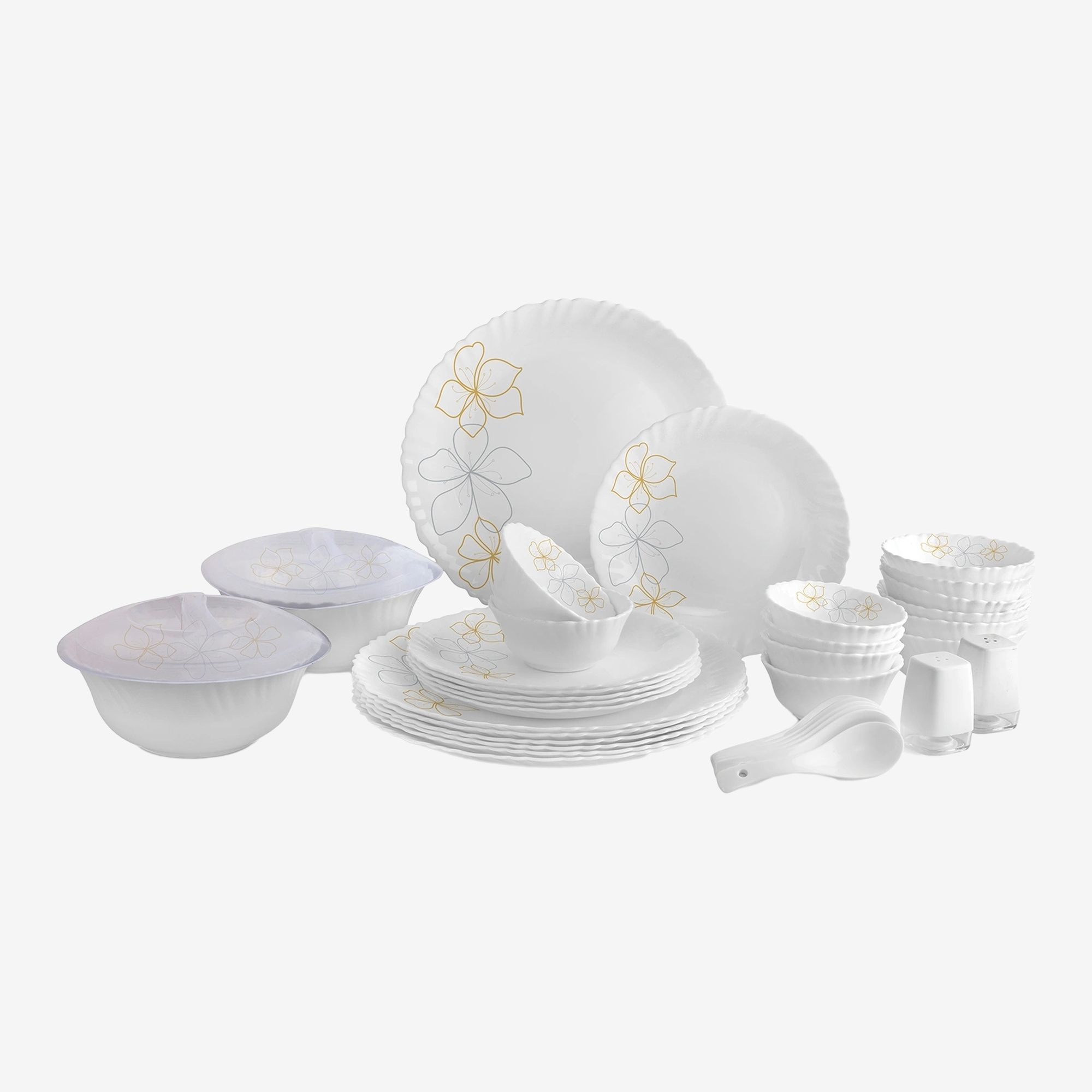Pack of 37 Opalware Dazzle Monarch 37 Pcs Dinner Set-image-42