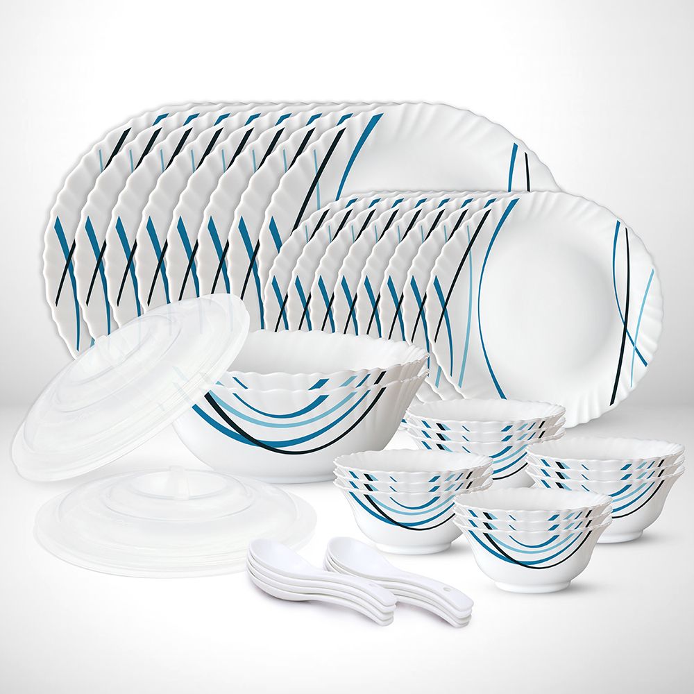 Pack of 44 Opalware Galaxy Series Merlin Dinnerset, Crockery For Dining & Gifting Dinner Set-image-37