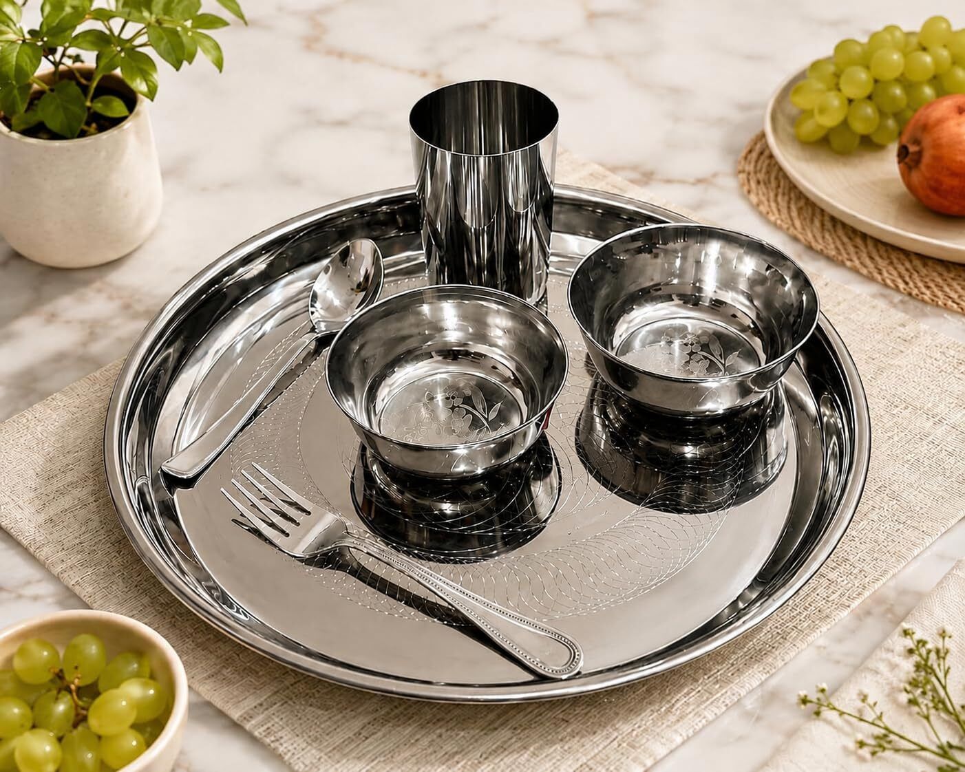 Stainless Steel Dinner set Dinner Set-image-17