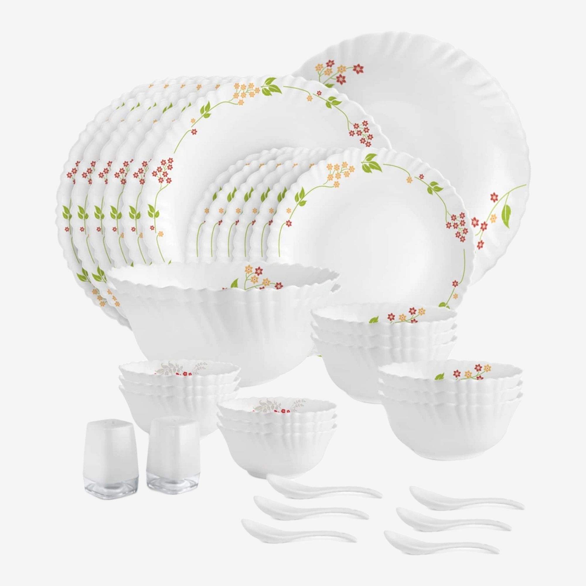 Pack of 35 Opalware Dazzle Secret Garden Dinner Set-image-35