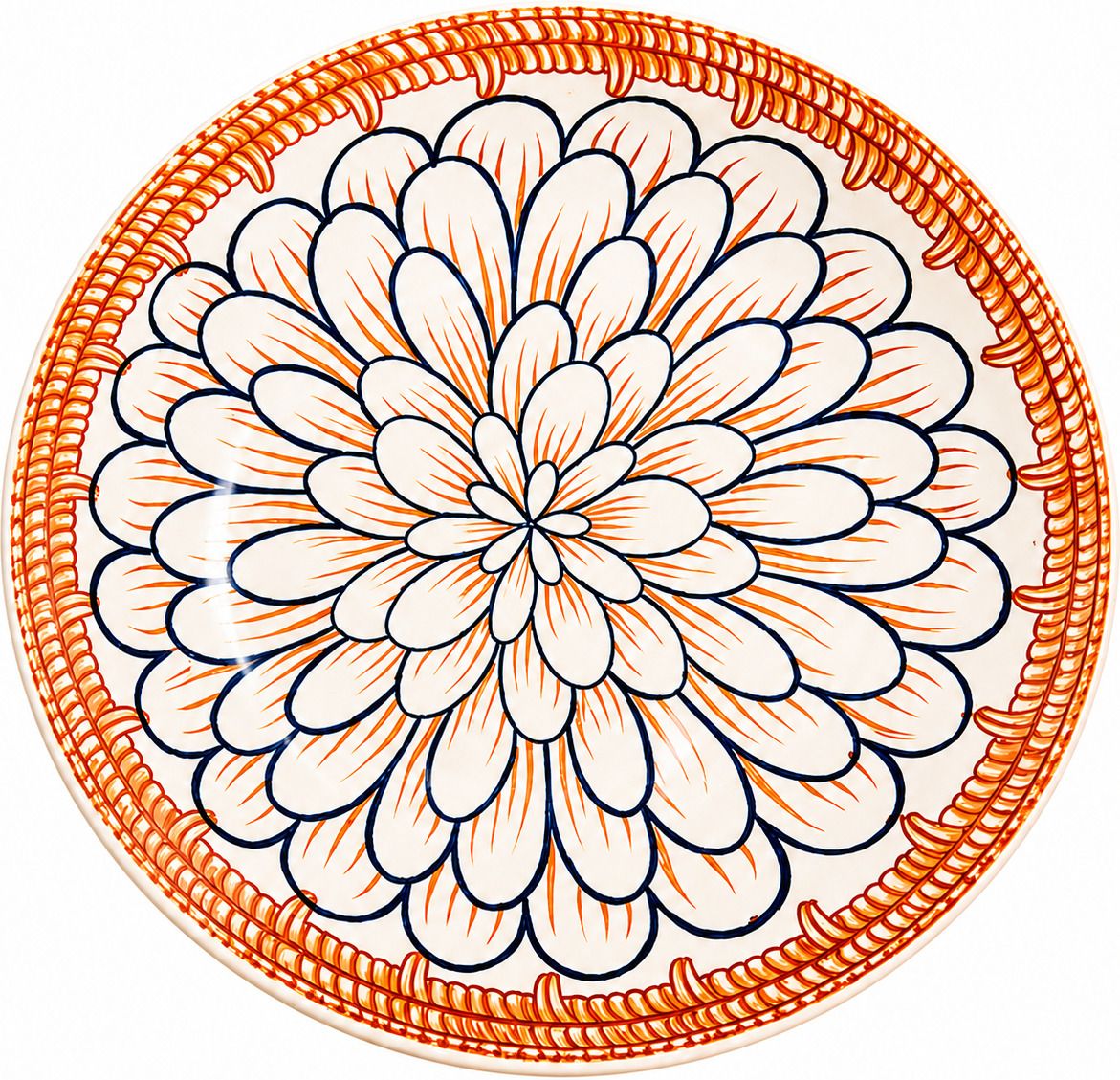 Ceramic White Ceramic Dinner Plate – 8 Inch Floral Plate Dinner Set-image-1