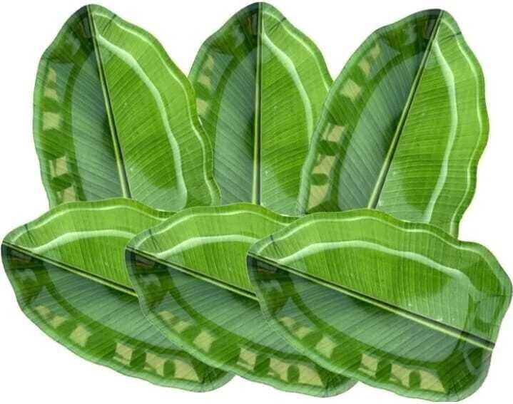 carnival Pack of 6 Melamin Melamine Banana Saucer/Plate(size 19x12 cm)Beautyfull Plate set 6 Pcs Dinner Set-picture-19