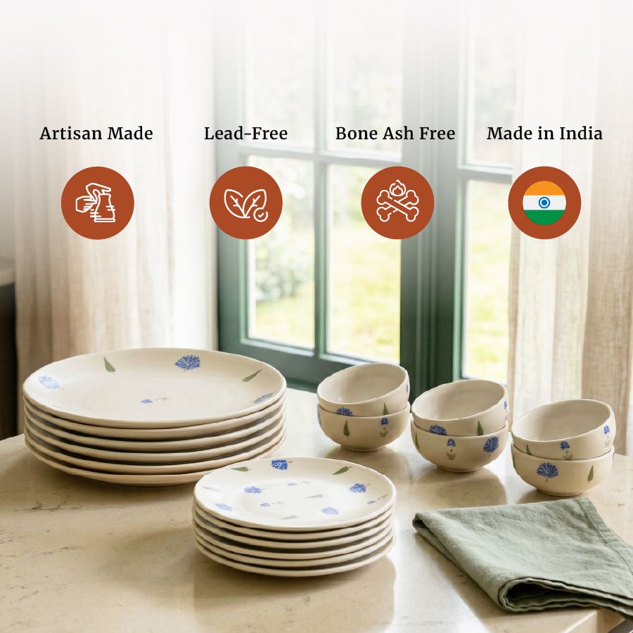 claymistry Pack of 18 Ceramic modern-elegant-dinnerware-set-18-piece Dinner Set-picture-35