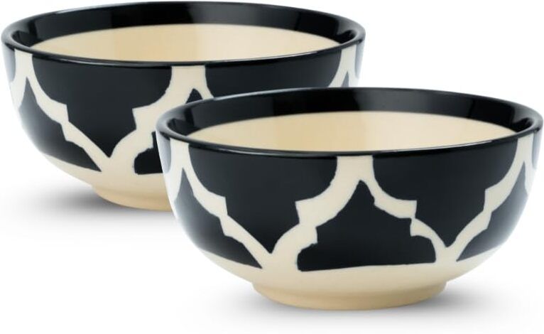 Pack of 2 Ceramic Versatile Ceramic Bowl for Snacks, Dal, and More Perfect for Christmas Gift Dinner Set-image-6