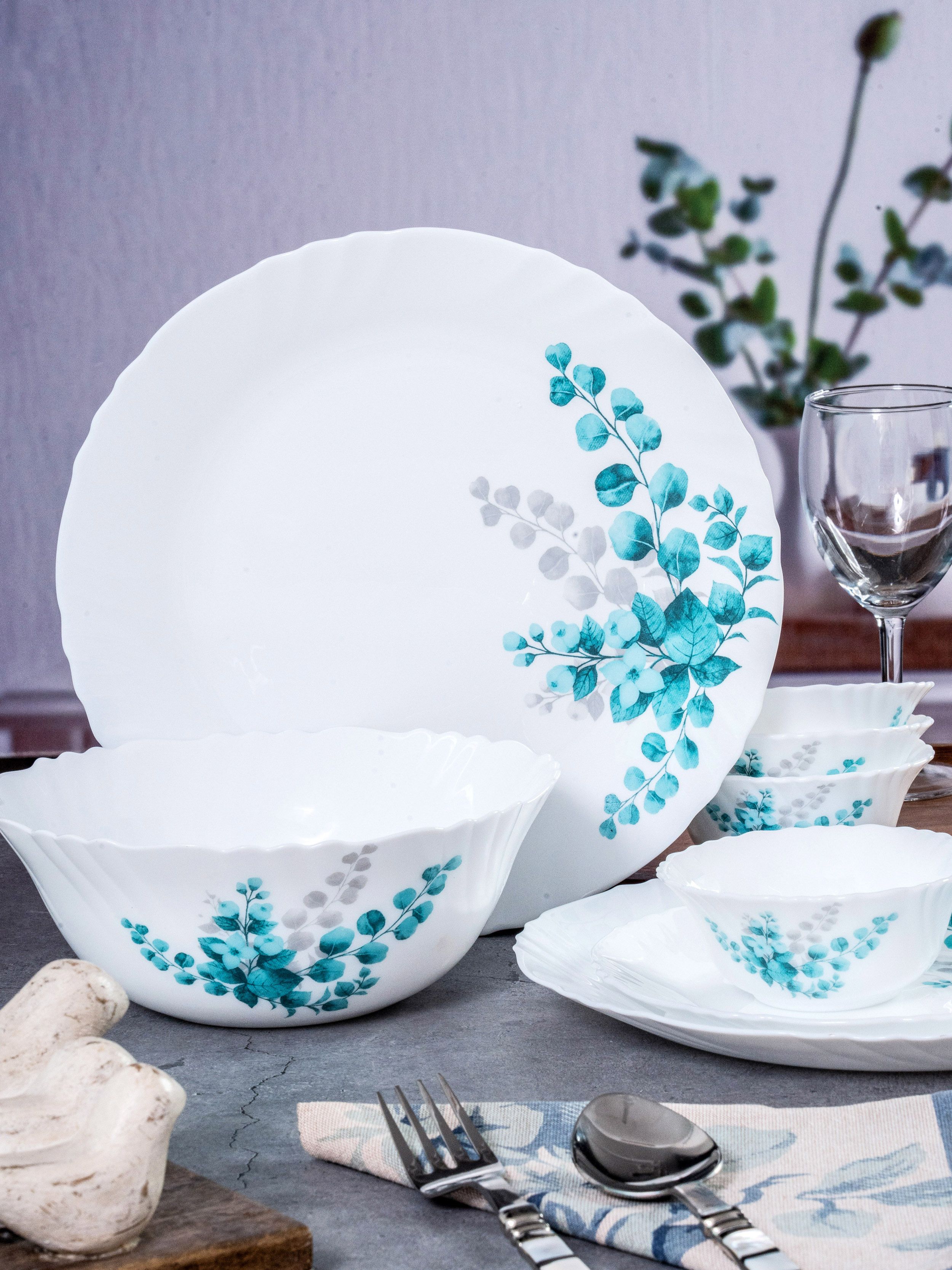Pack of 4 Opalware Cello Opal Glass 13pcs Dinner Set Dinner Set-picture-16