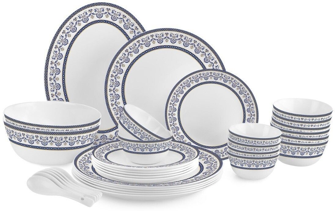 Pack of 33 Opalware Solitaire Series BLU 33 pcs Dinner Set-image-41