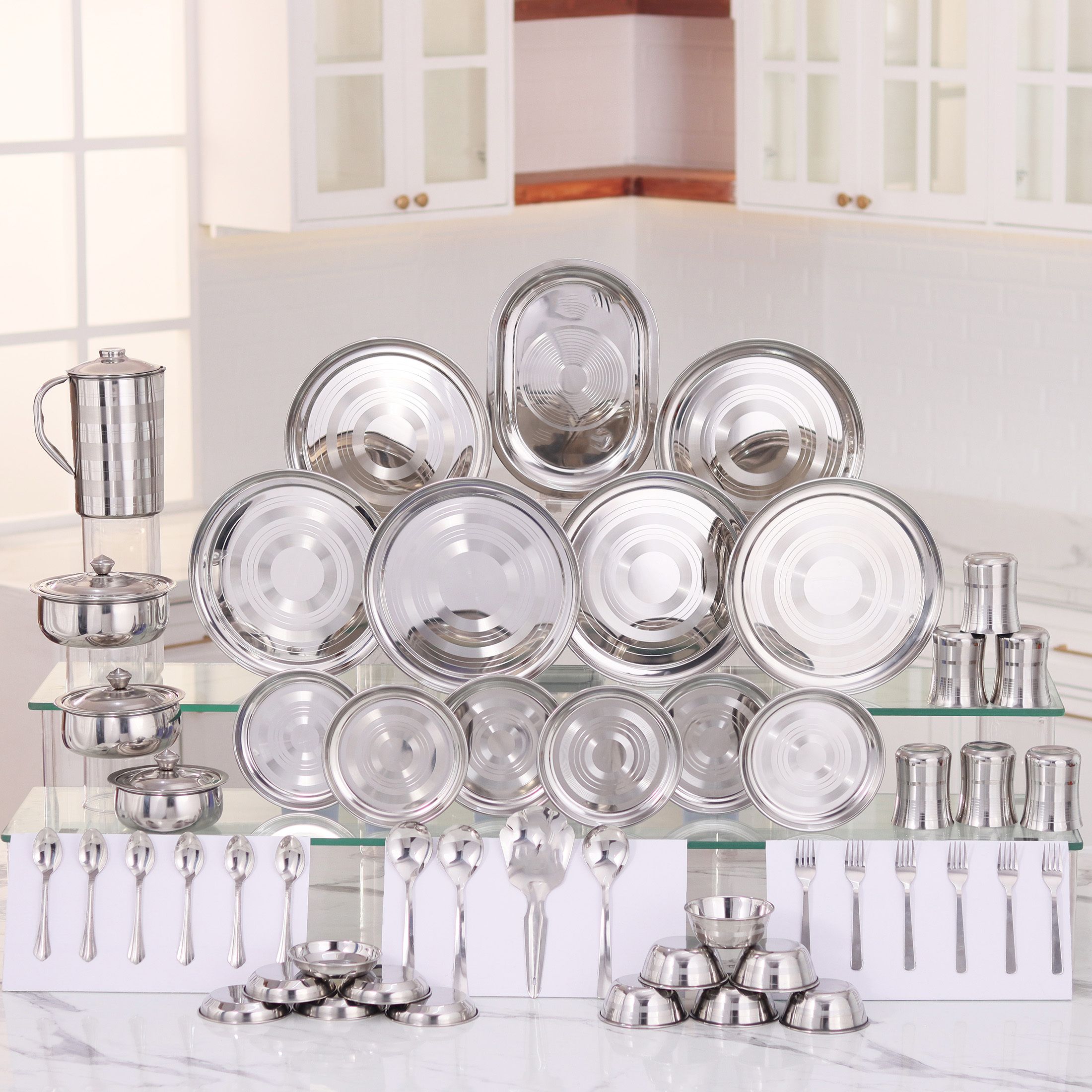 Pack of 51 Stainless Steel Dinner Set-image-39