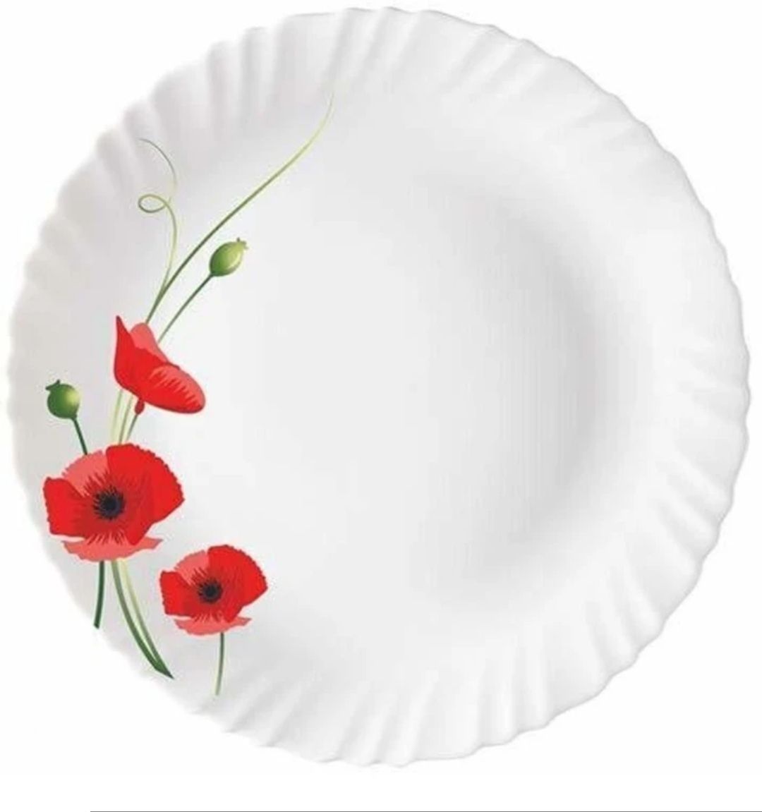Pack of 10 Opalware RED CARNATION Dinner Set-image-19