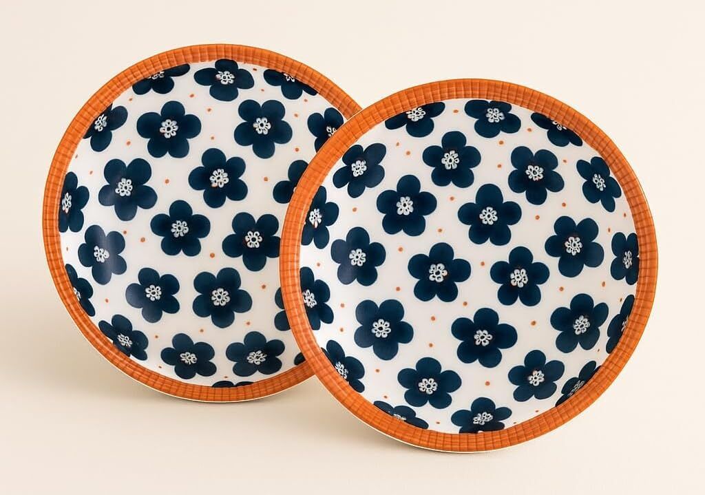 Pack of 2 Ceramic Ceramic Dinner Plates Premium Porce Serving Dishes plateslain White Dinner Set-image-22