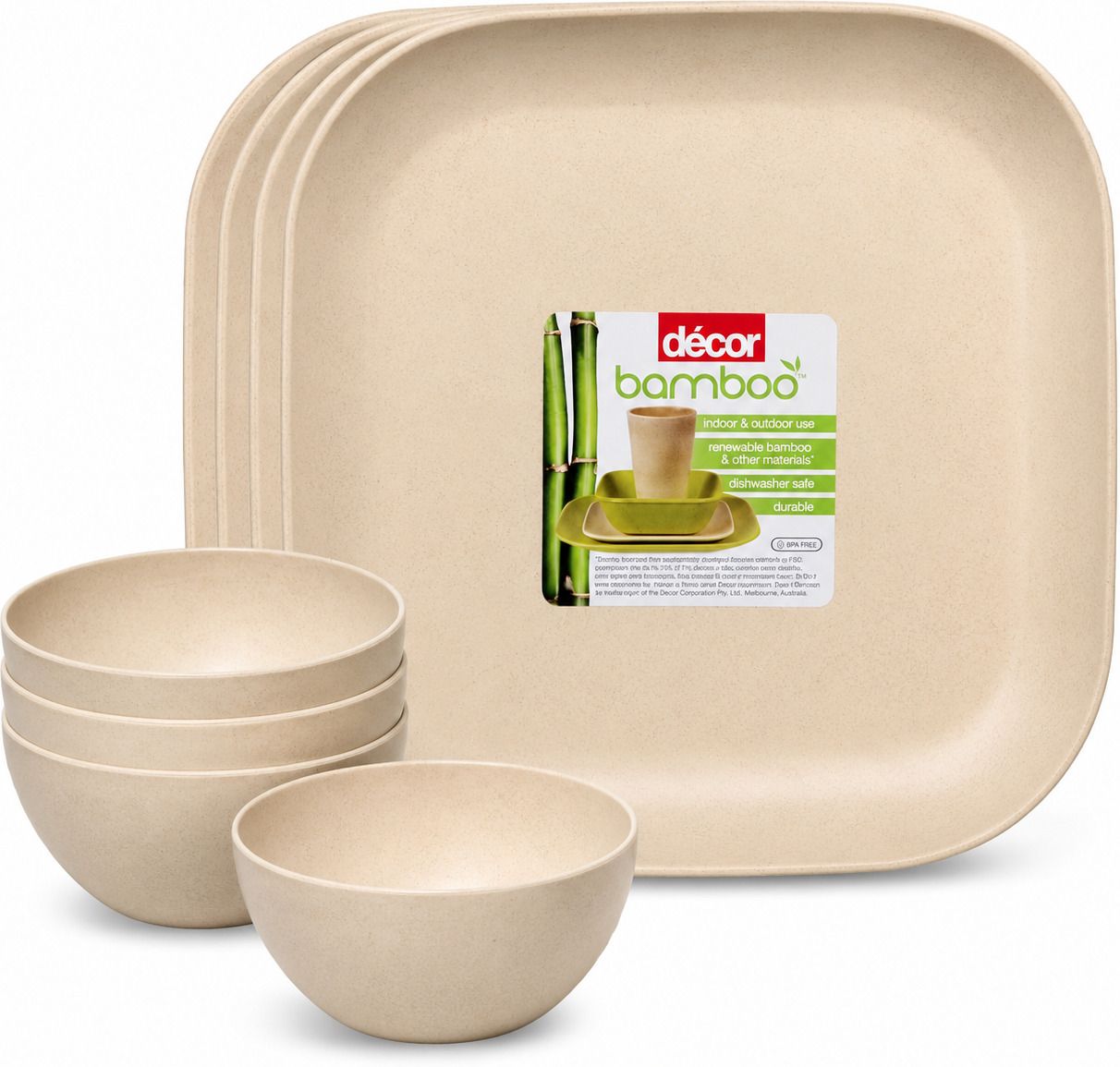 Pack of 8 Bamboo DCR20132431 Dinner Set-image-40