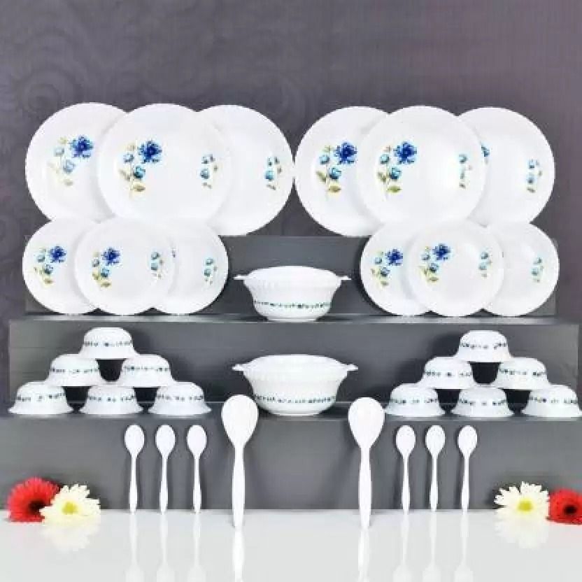Pack of 36 Opalware, Plastic Dinner Set (Multicolor, Microwave Safe) Dinner Set-image-28