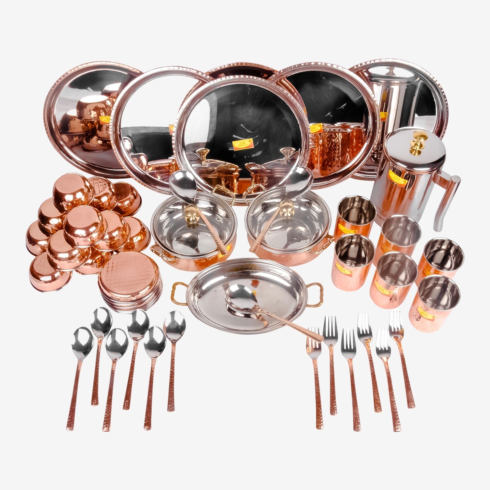 shivshakti arts Pack of 49 Copper Dinner Set-picture-15