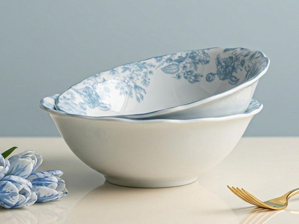 bodhi house Pack of 2 Porcelain Blue leaf Dinner Set-picture-21