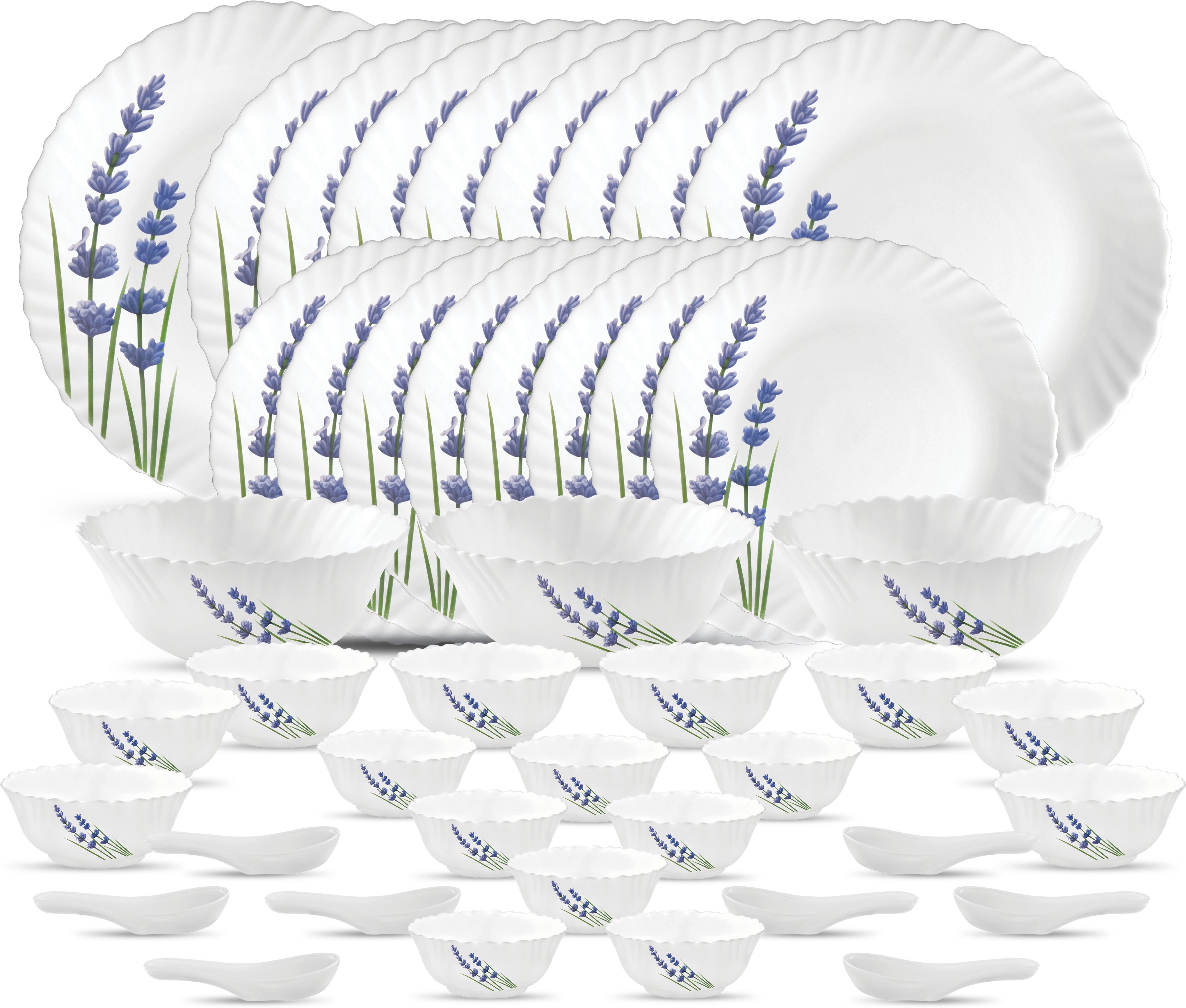Pack of 44 Opalware Dinner Set-image-19