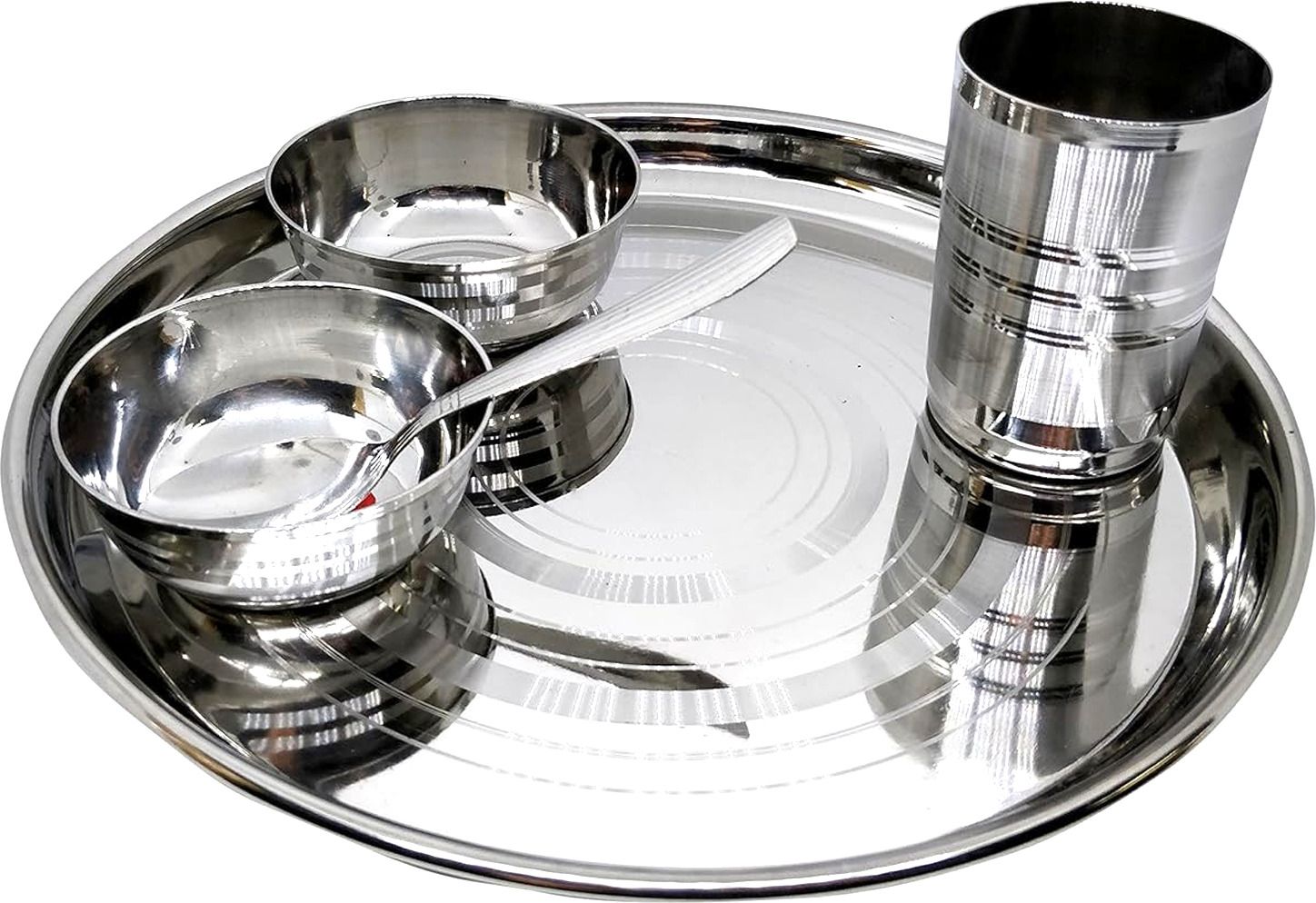 Pack of 5 Stainless Steel 5pcs Bachelor's Dinner Set-image-12
