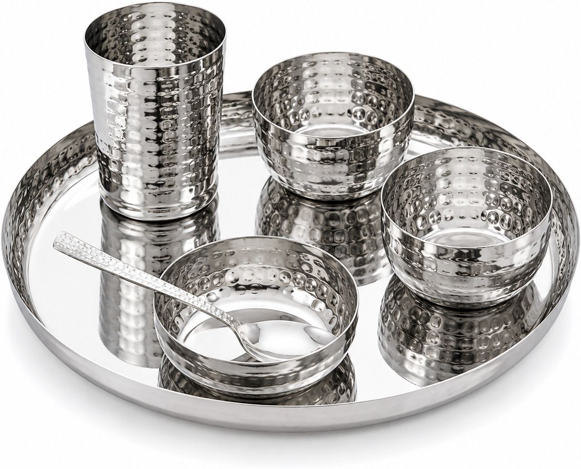 limetro steel Pack of 6 Stainless Steel Premium Quality Stainless Steel Dinner Set Dinner Set-picture-32
