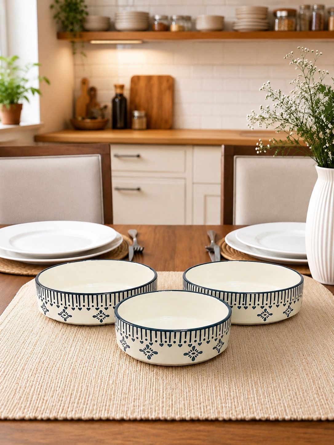 glina aura Pack of 3 Ceramic Dinner Set-picture-31
