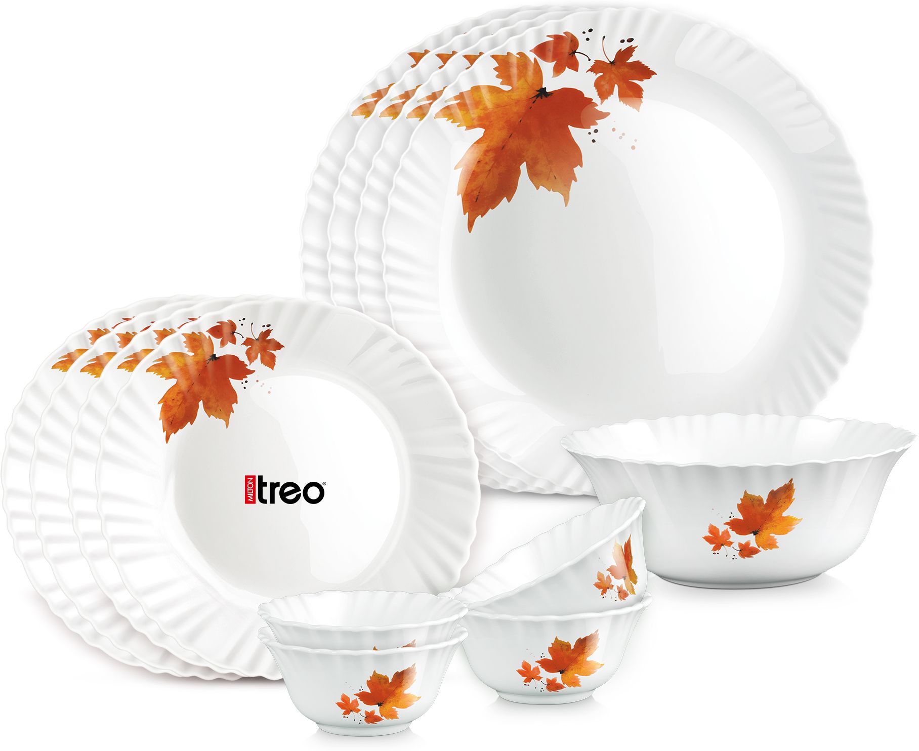 Pack of 13 Opalware Dinner Set | Serving for 4 | Dishwasher Safe, for Dining & Gifting Dinner Set-image-1