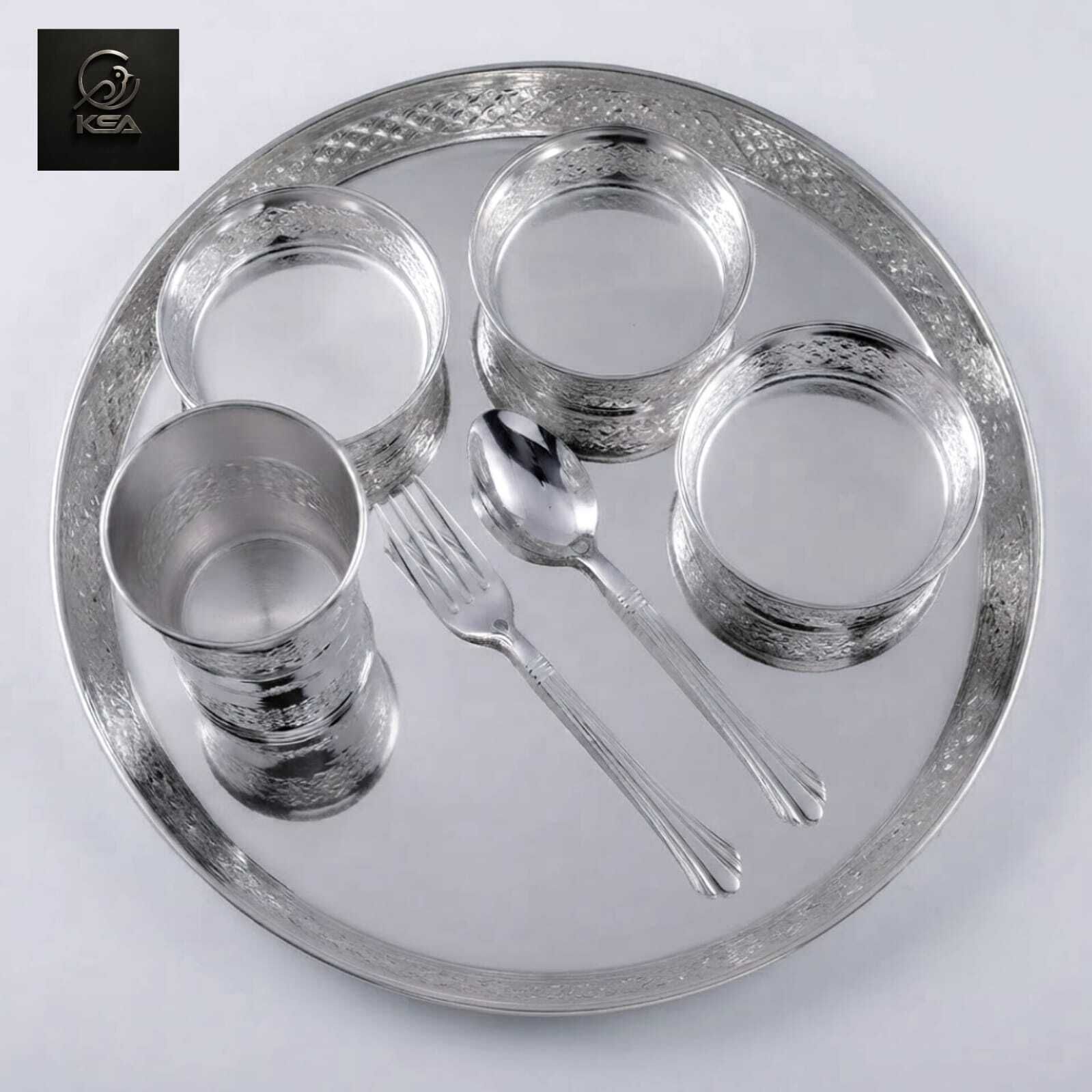 Pack of 7 Brass Brass_silver_Coated_Dinner_Set_01 Dinner Set-image-31