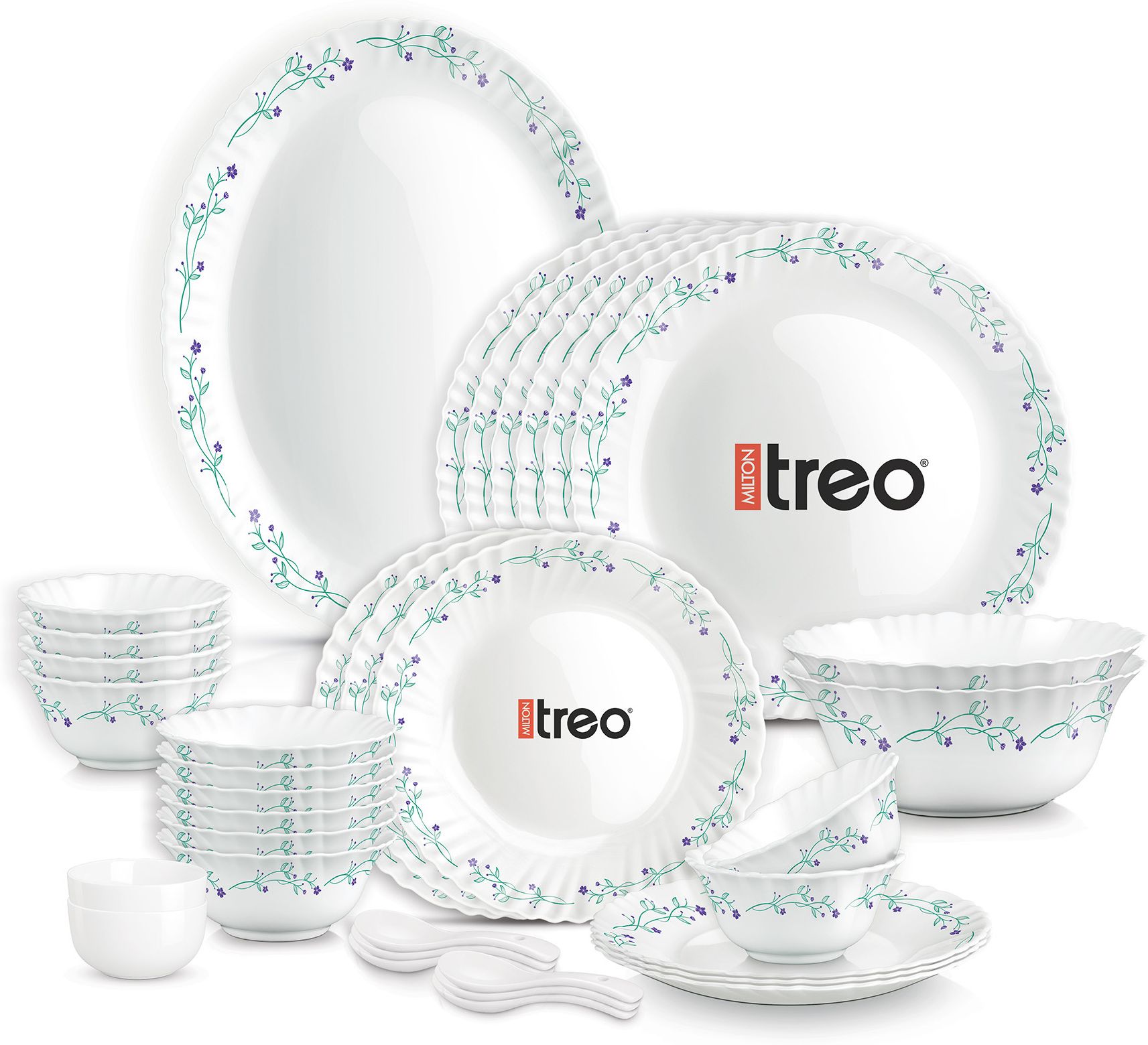 Pack of 35 Opalware Dinner Set of 35 Serving for 6 Set for Dining, Gifting Dinner Set-image-12