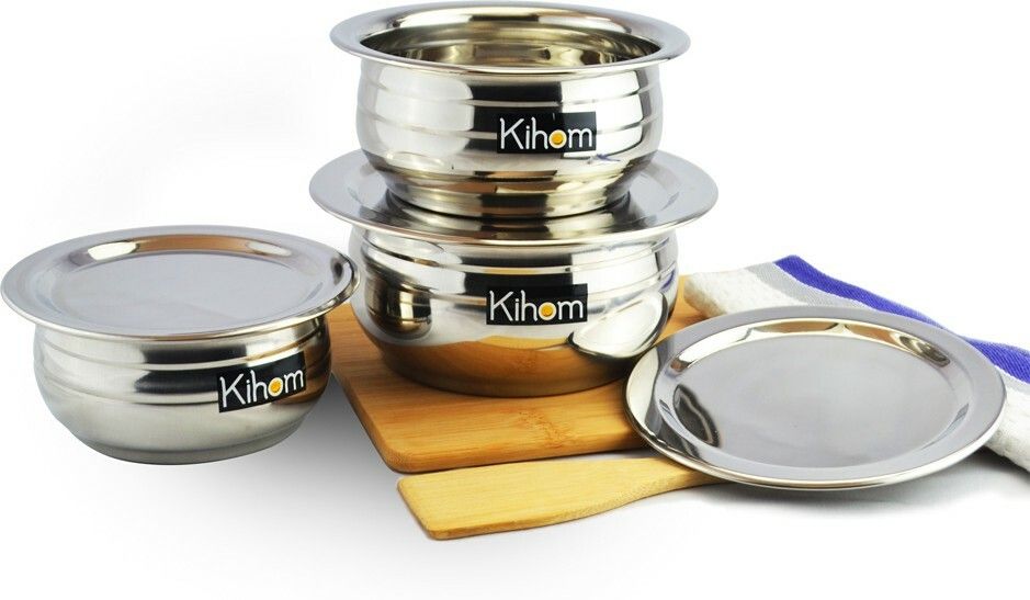 Serving Handi Set With Lid , Serving Handi With Lid, -1.5-L,1-L,0.75-L Capacity Bowl Serving Set-image-35