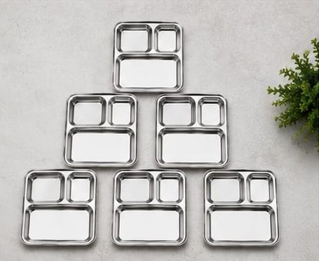 nirvaanhub Pack of 6 Stainless Steel Dinner Set-picture-11