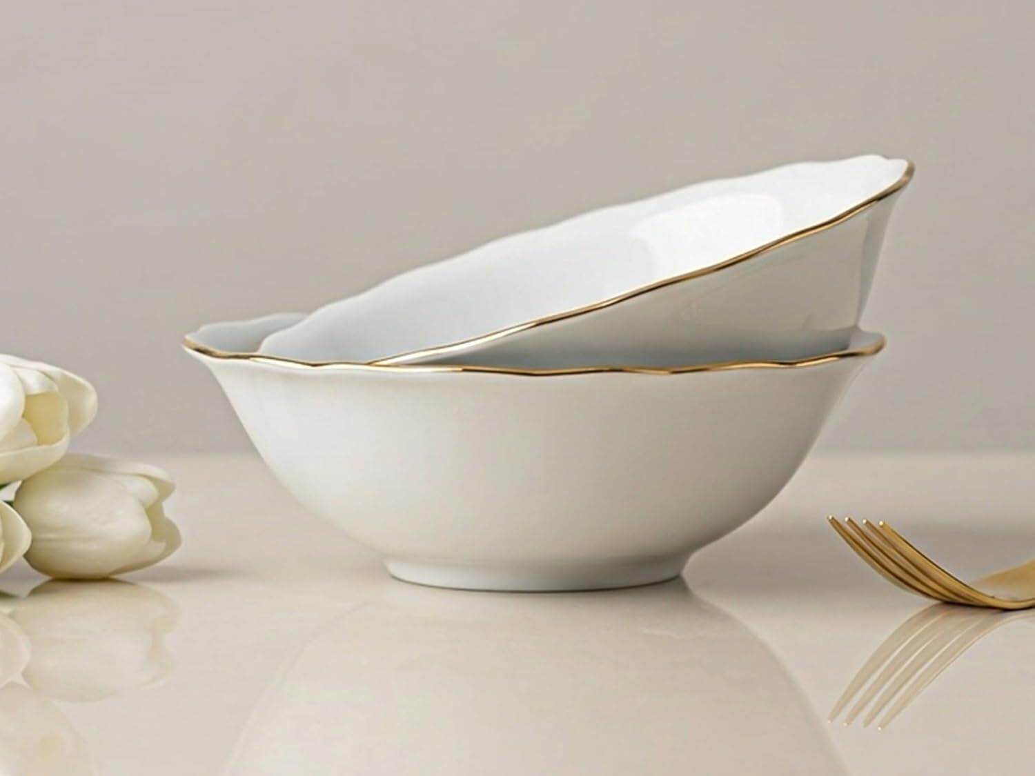 bodhi house Pack of 2 Porcelain Gold Rim Dinner Set-picture-45