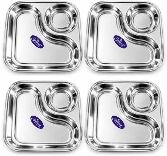 sanimart Pack of 4 Stainless Steel SM-BFP 2 Dinner Set-picture-35