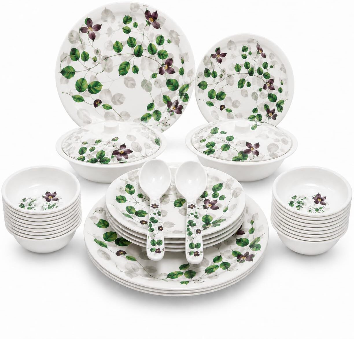 Pack of 32 Melamin 32 Pcs Premium Melamine Dinner Set | Plates, Bowls & Serving Set for Home Dinner Set-image-20