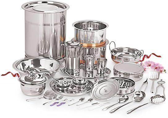 Pack of 101 Stainless Steel RJ Kitchenware Store Wedding Dinner Set Stainless Steel Premium 101 pc Dinner Set-image-26