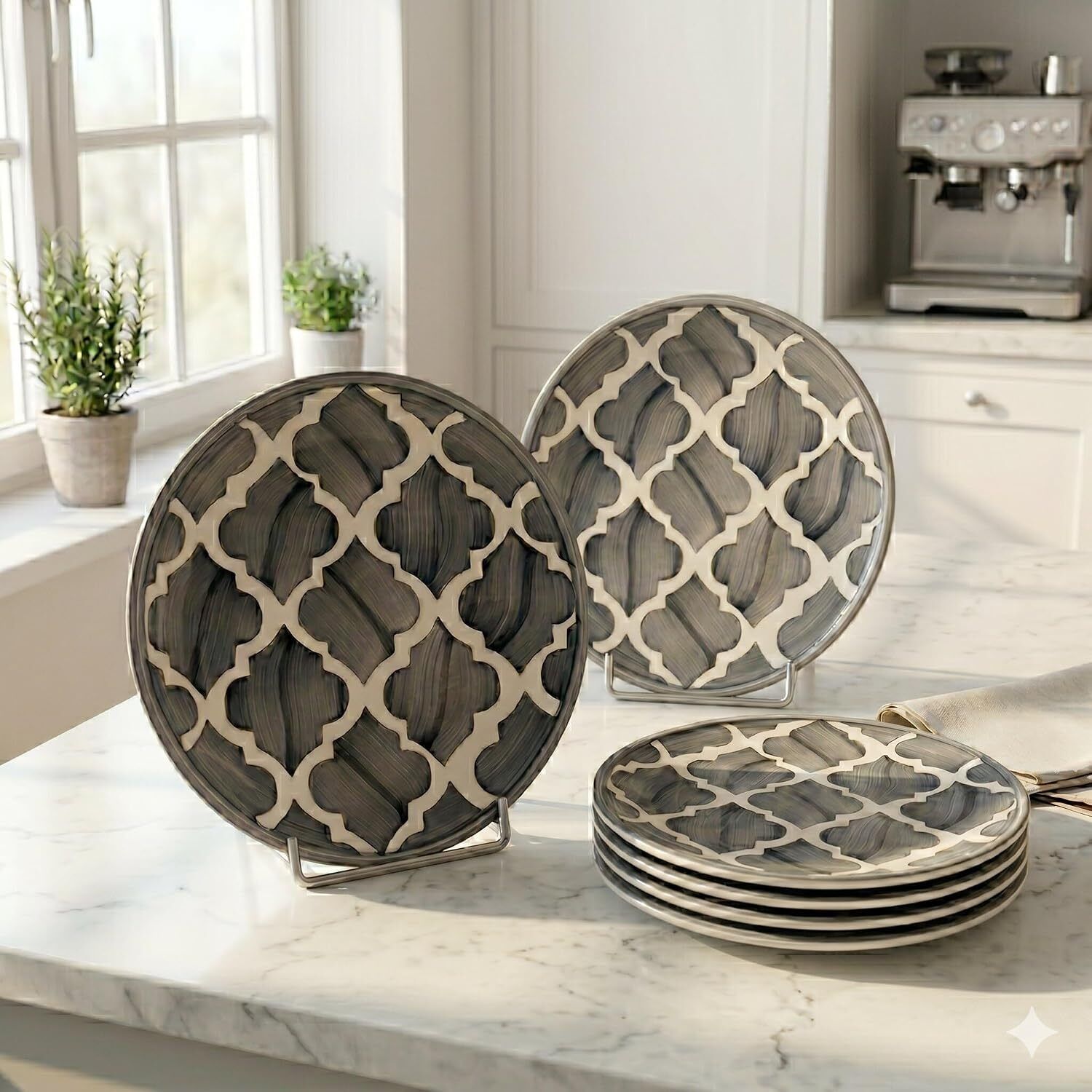 arqivo YN-NBD_CR_PLATE_B(20.5CM)-GREY-006 Dinner Plate-picture-35