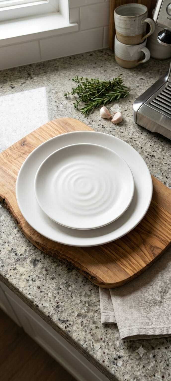 Pack of 12 Melamin sdr enterprises full and half white spiral combo plate pack of 12 Dinner Set-picture-40