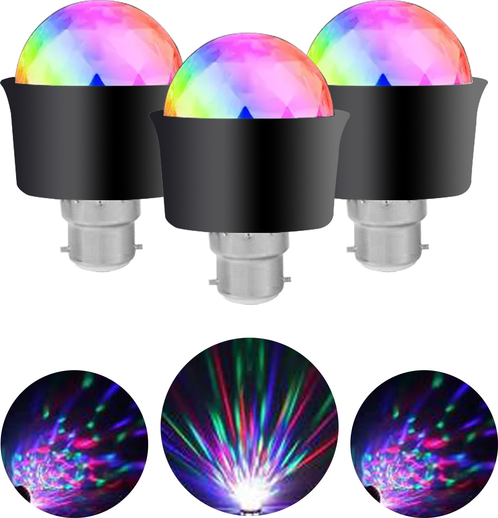 moozmob Small Disco DJ Bulb for Bedroom Single Disco Ball-picture-34