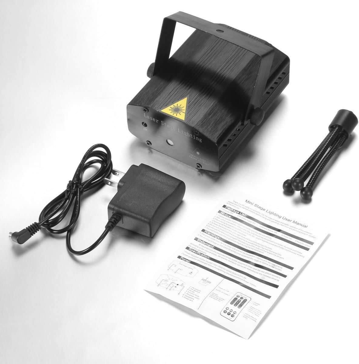 Laser Mini Disco Light Projector Multi Color Stage Light with Auto Mode Shower Laser Light-image-2