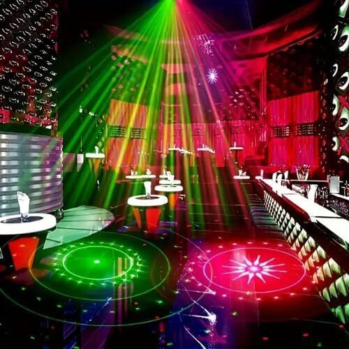 Mini Laser Projector Light Featuring Sound-Activated Disco Ball CX26 Dual Disco Ball-image-8
