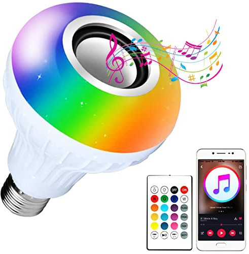 idoleshop Smart LED light Music Bulb Multicolor with Bluetooth Connectivity Remote Control Single Disco Ball image 1