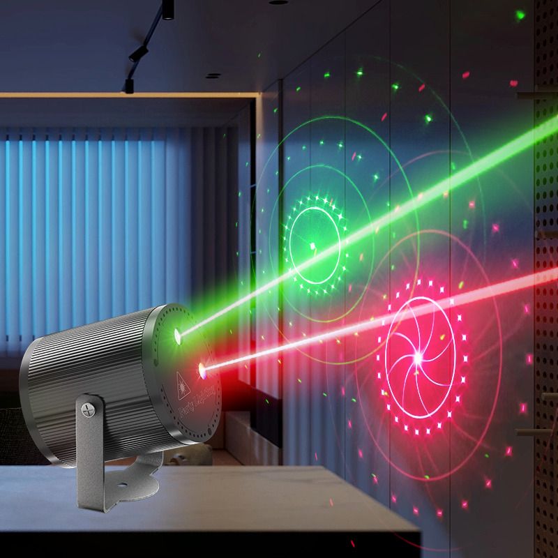 4 Control Modes Cylinder DJ Disco Laser Light with 16 Patterns & 4 Modes Shower Laser Light-image-43