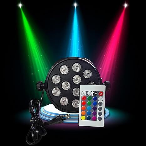 LIGHT 12 LED Mini DJ Par Disco/Club Light with Remote Shower Laser Light-image-46